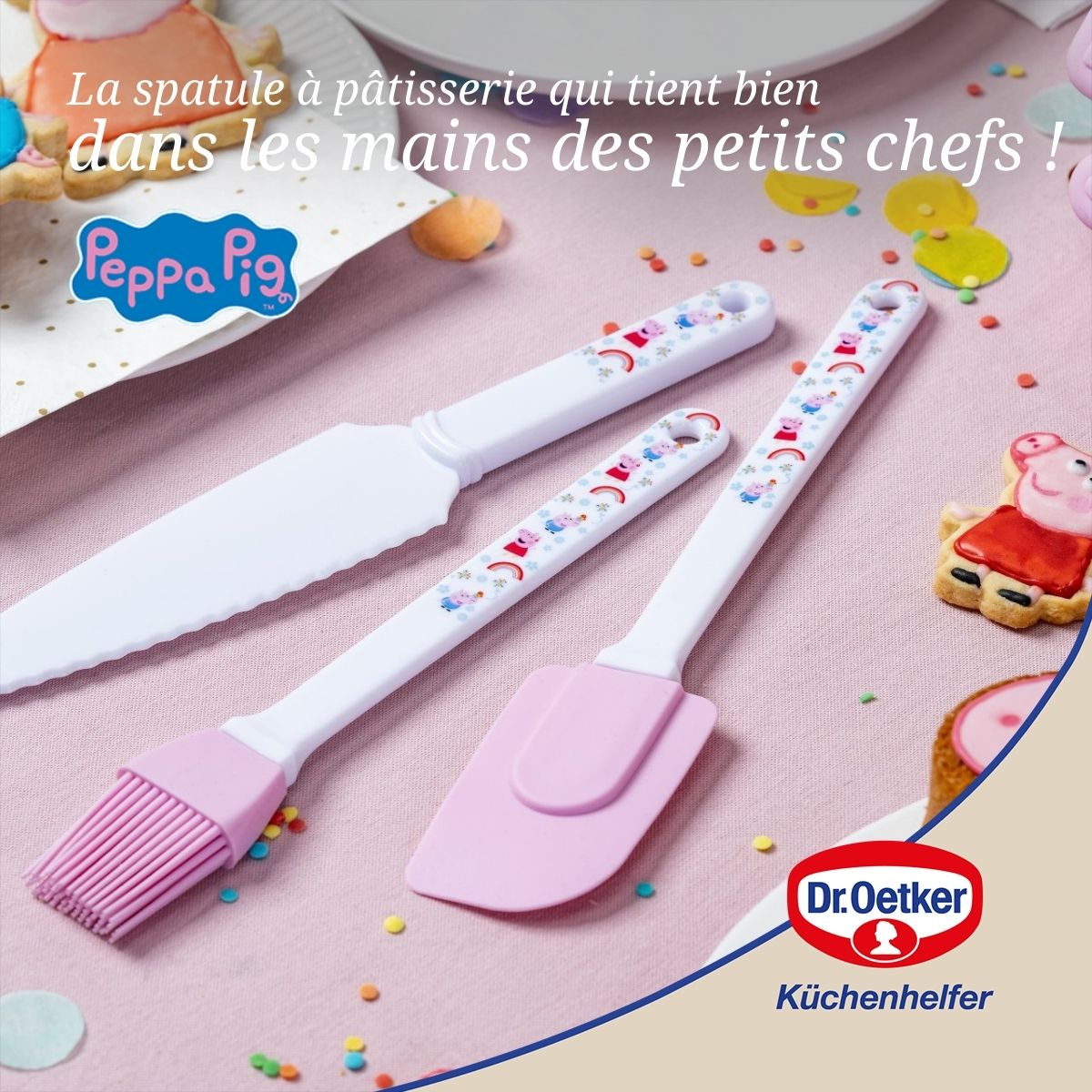 Spatule à pâte en silicone Dr. Oetker Peppa Pig