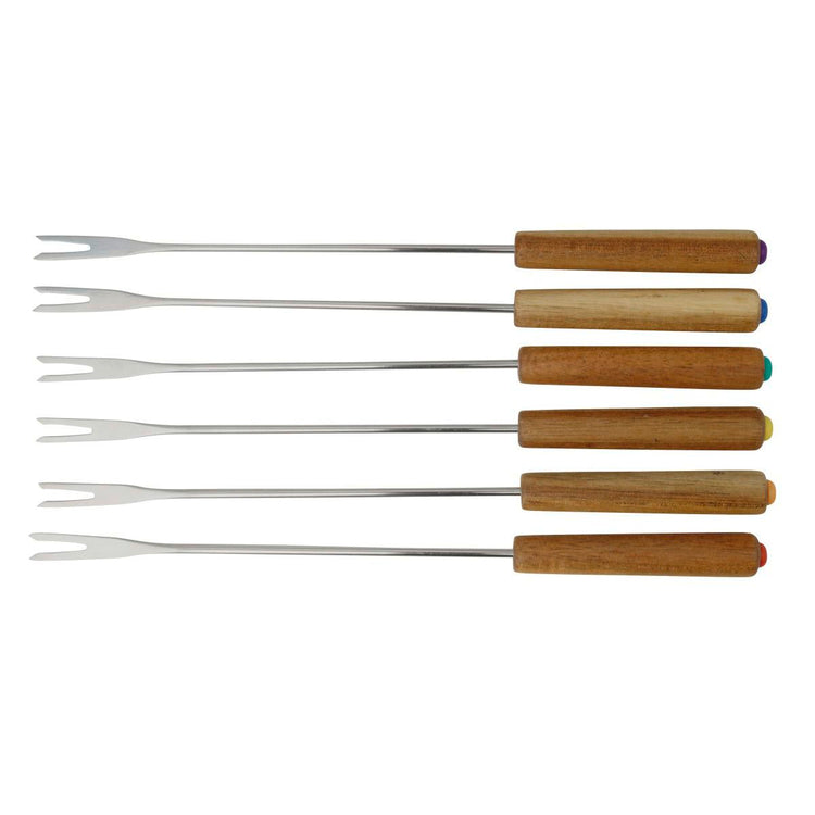 Lot de 6 fourchettes à fondue savoyarde en bois FSC Fackelmann Eco Friendly