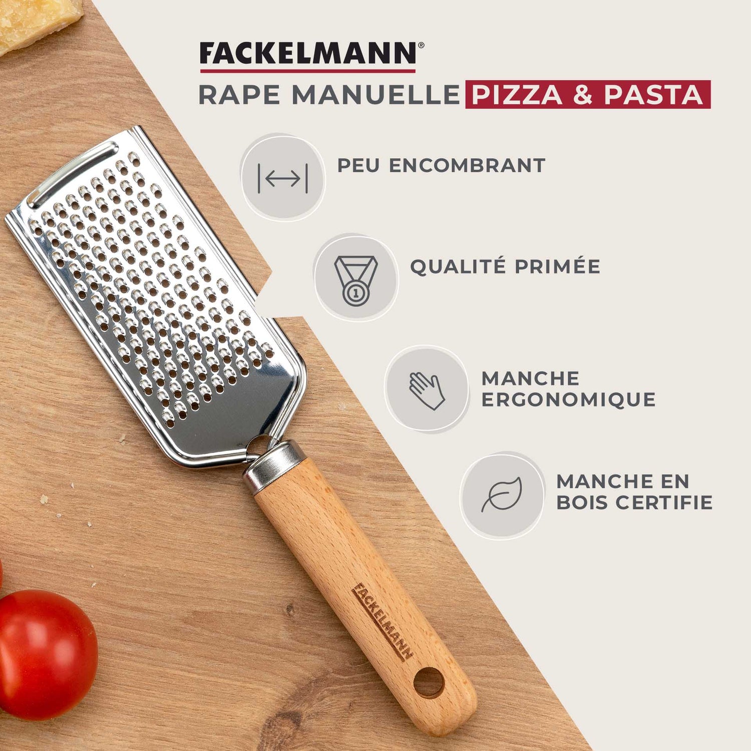 Râpe à fromage manuelle Fackelmann Pizza & Pasta
