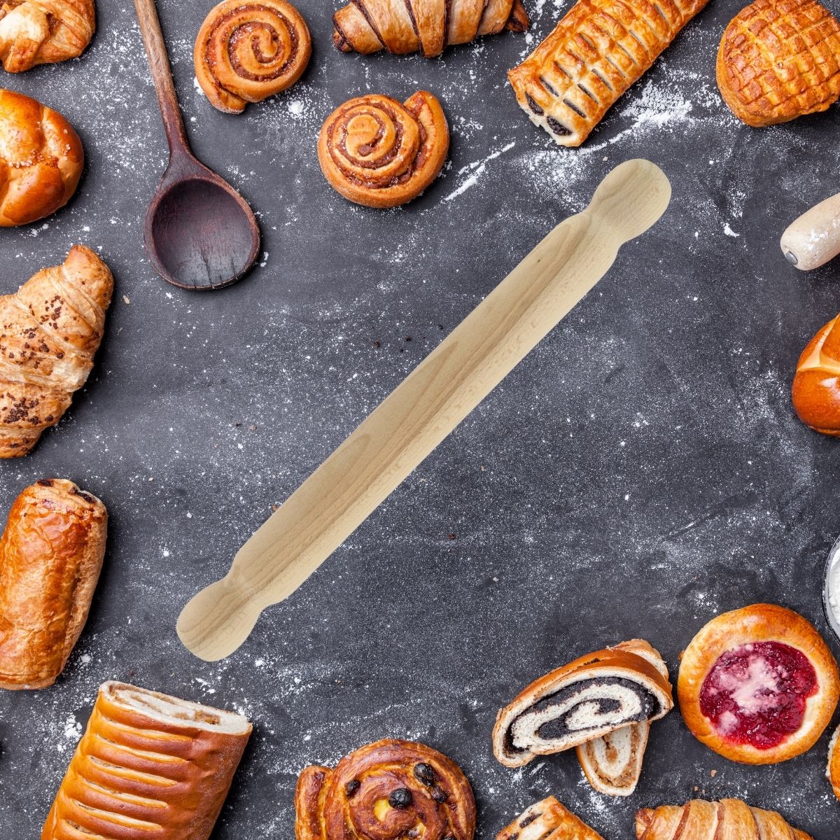 Rouleau à pâtisserie monobloc en bois Fackelmann Wood Edition