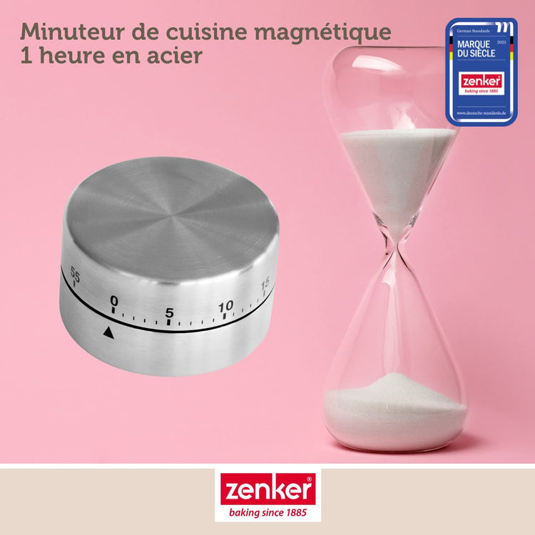 Minuteur de cuisine magnétique 1h en acier Zenker Smart Pastry