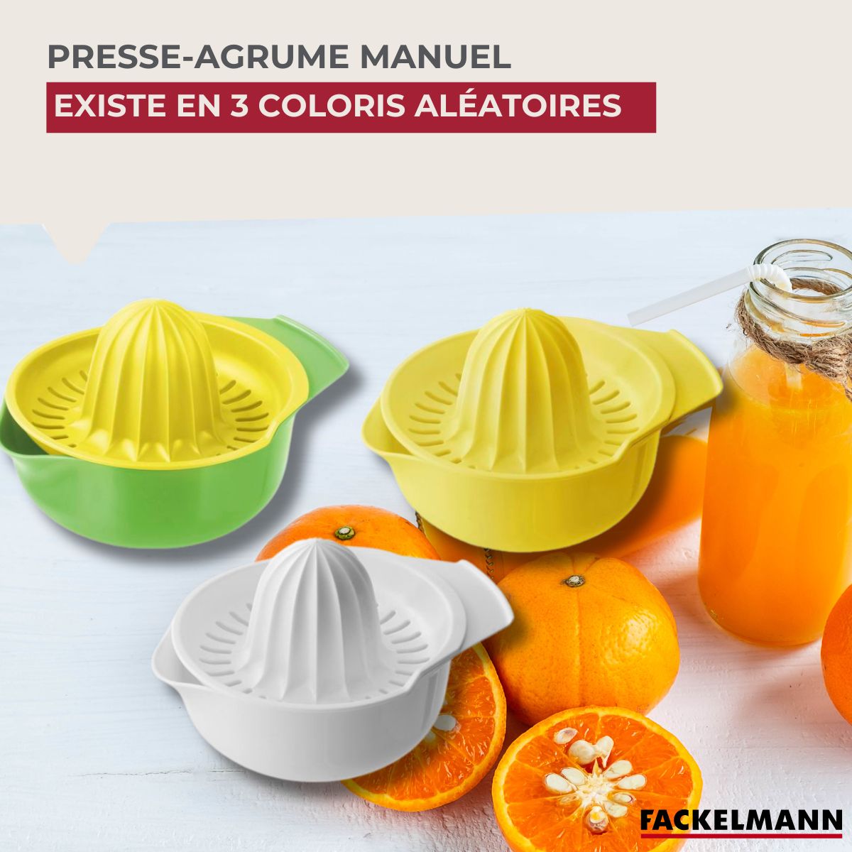 Presse-agrume avec réceptacle Fackelmann Colors Edition