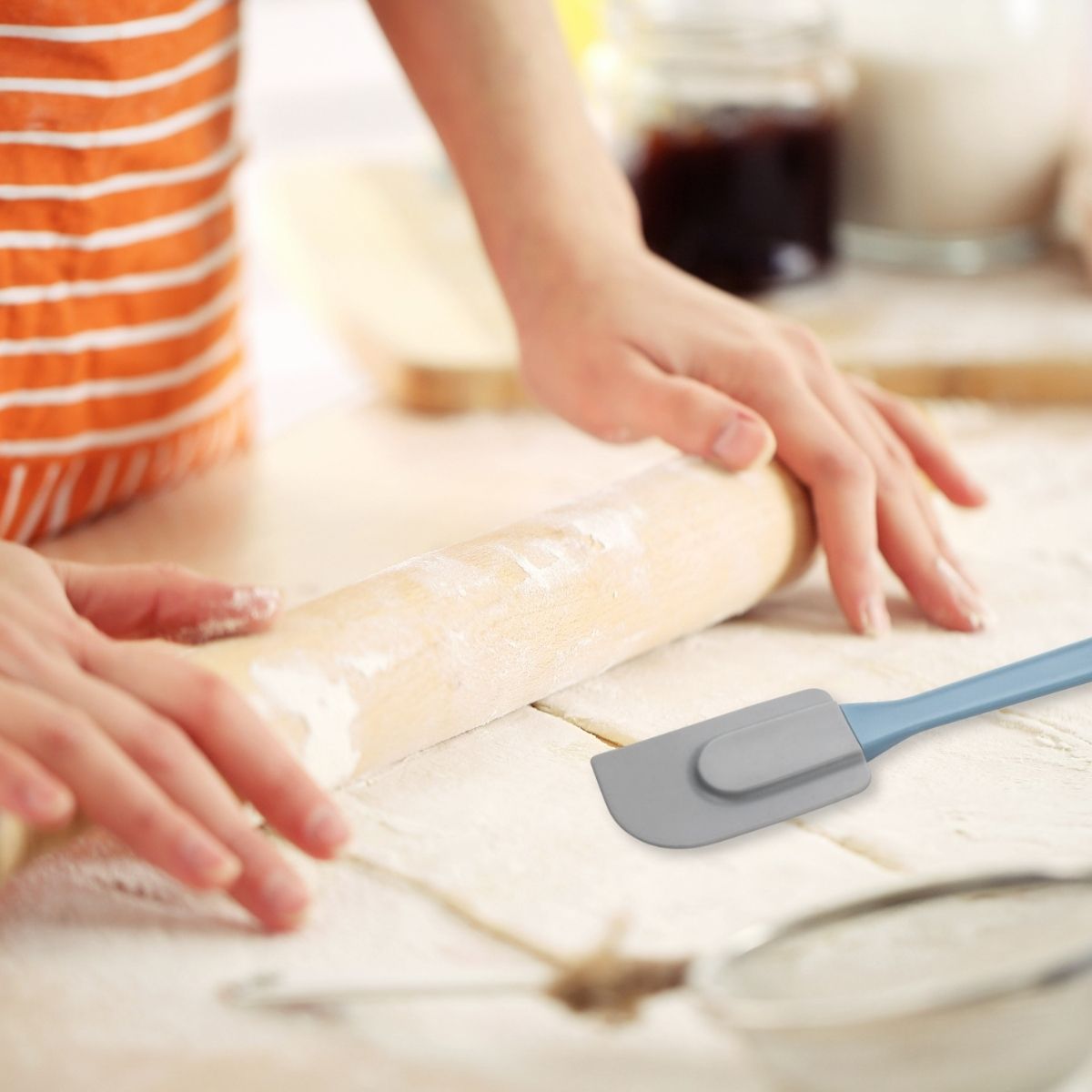 Spatule silicone grise et bleue 26,5 cm Zenker Sweet Sensation