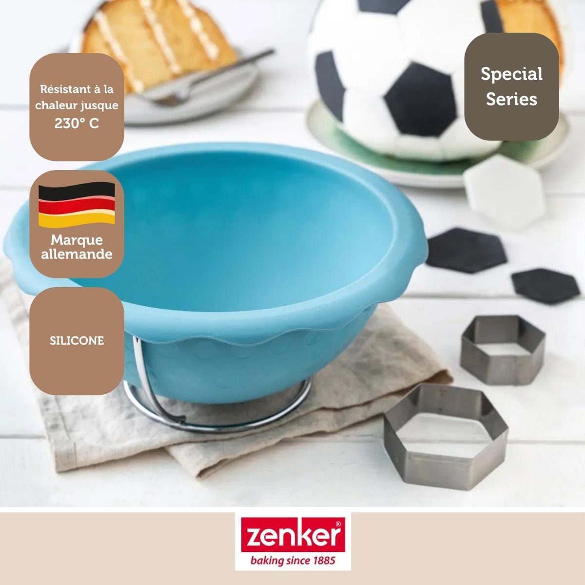 Moule Hémisphérique avec support Zenker Spécial football