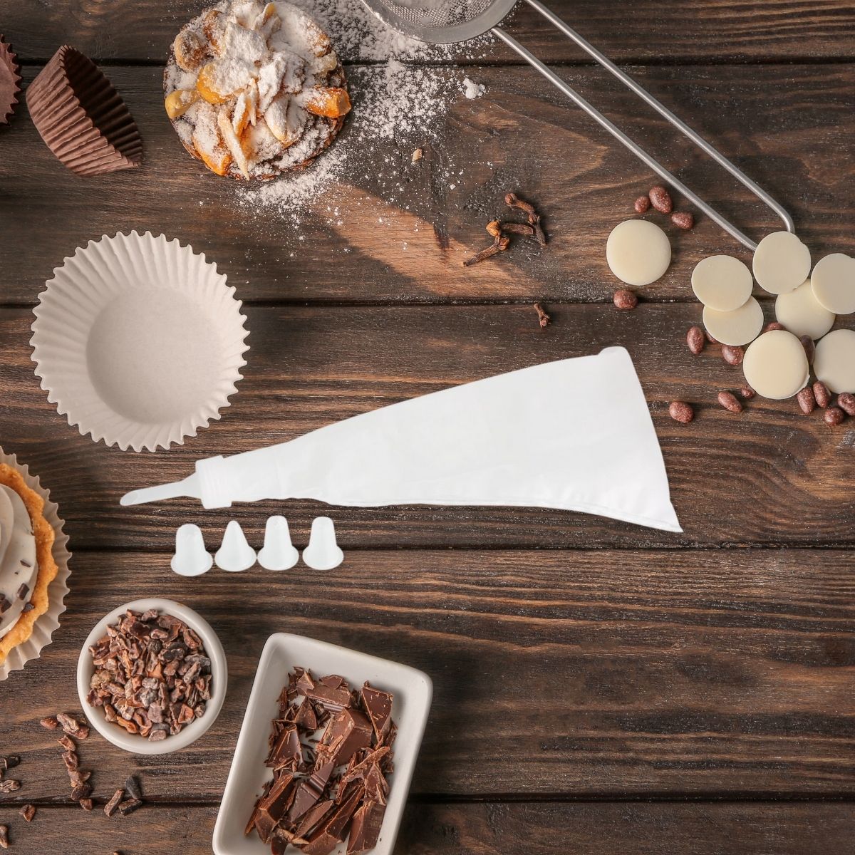 Poche à douille et 5 douilles de pâtisserie Zenker