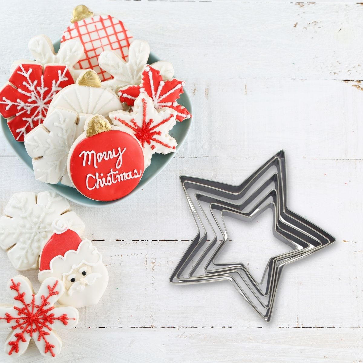 Lot de 5 emporte-pièces de Noël en forme d'étoile Zenker