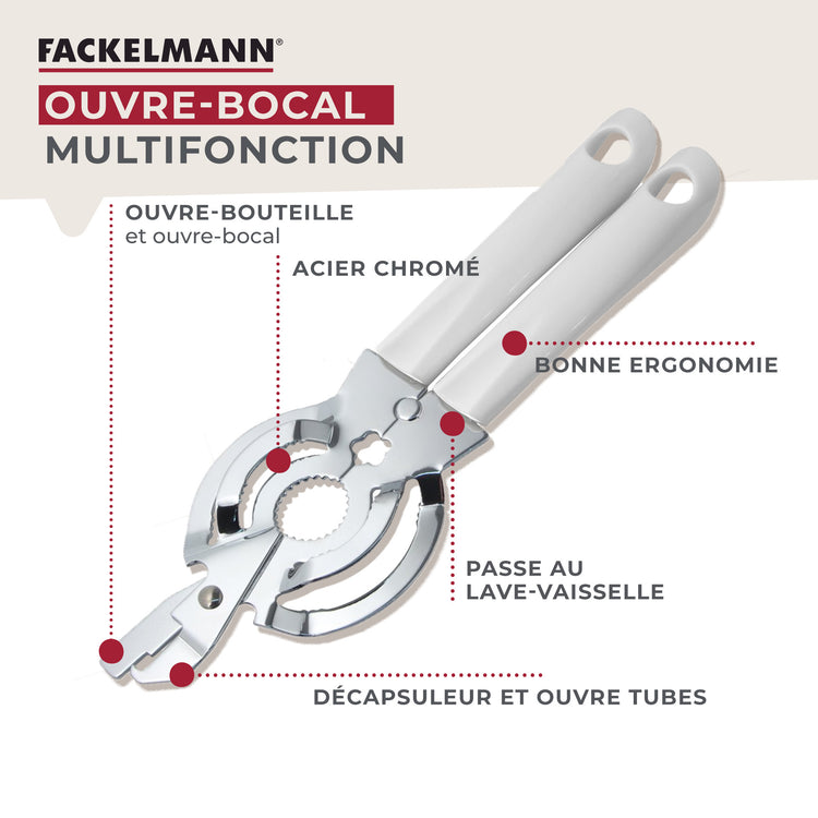 Ouvre bocal manuel multifonction 27 cm Fackelmann Arcadalina