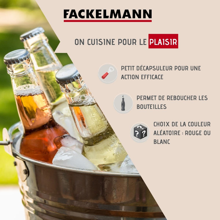 Décapsuleur et rebouche bouteille 2 en 1 Fackelmann Basic