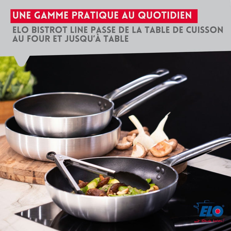 Wok avec revêtement céramique sans PFAS 28 cm Bistro Line Elo