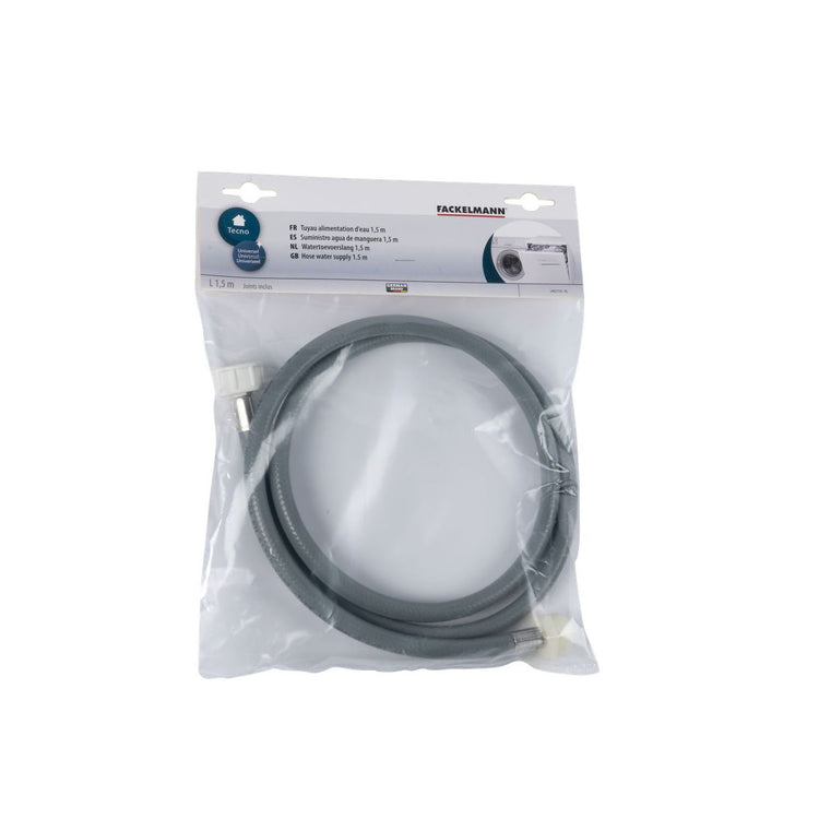 Tuyau alimentation eau embouts mâle-femelle droits 1,50 m Fackelmann