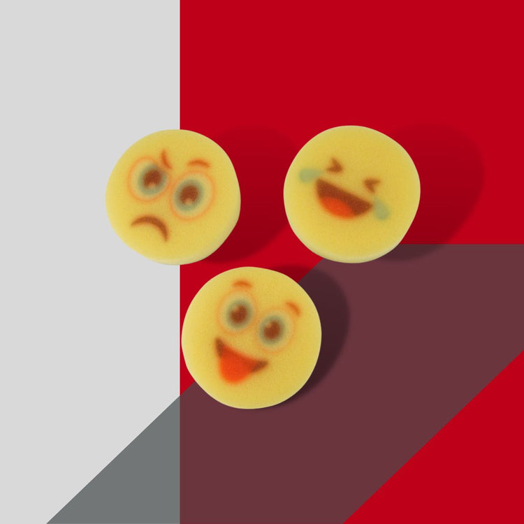 Lot de 3 éponges de vaisselle motifs emoji Fackelmann Tecno