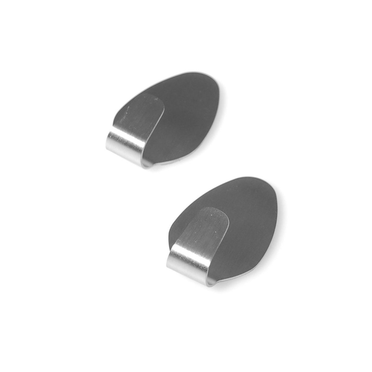 Lot de 2 crochets muraux adhésifs en inox Fackelmann Tecno