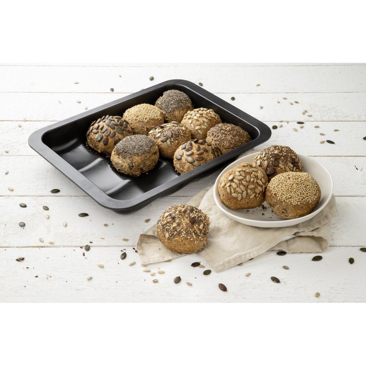 Moule 12 mini pains ou brioches Zenker Black Metallic