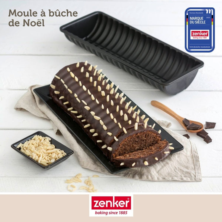 Moule à bûche de Noël Zenker Black Metallic