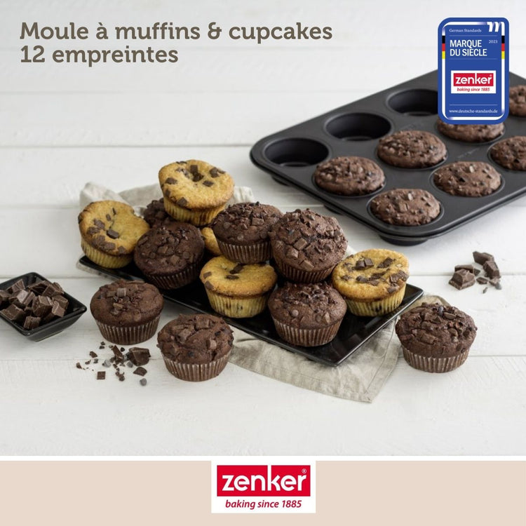 Moule 12 muffins Zenker Black Metallic