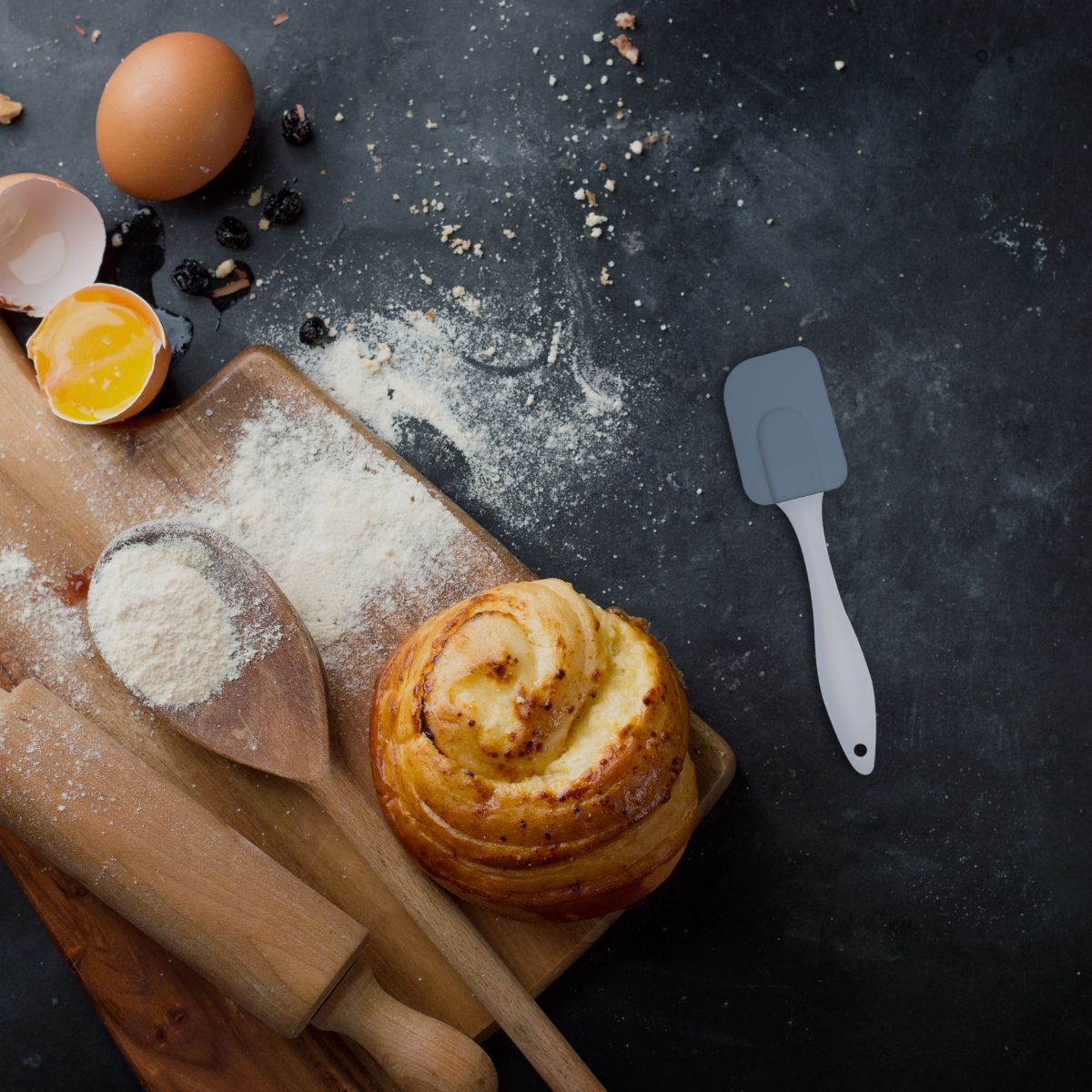 Mini spatule à pâtisserie largeur 45 mm en silicone 19 cm Fackelmann Elemental