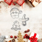 Set de 3 emporte-pièces de Noël (père-noël, sapin, renne) Zenker