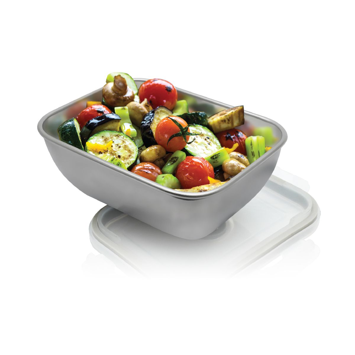 Lunch box inox 400 ml allant au microonde avec couvercle Fackelmann