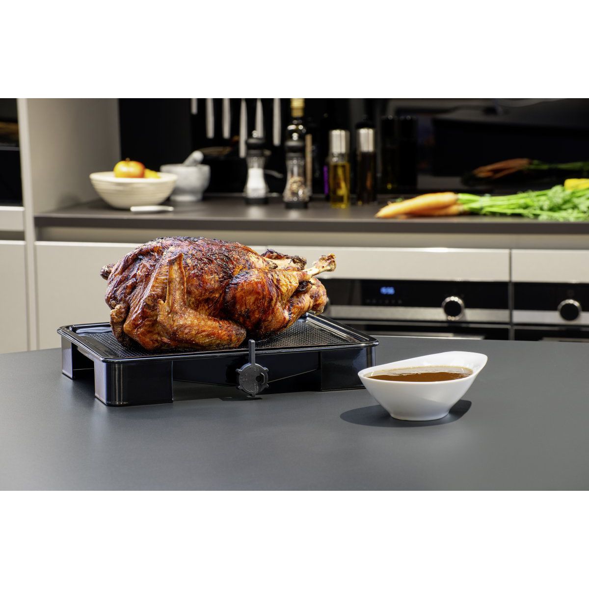 Plat de cuisson four pour rôti avec bac de récupération du jus de 3 litres Zenker Special Cooking