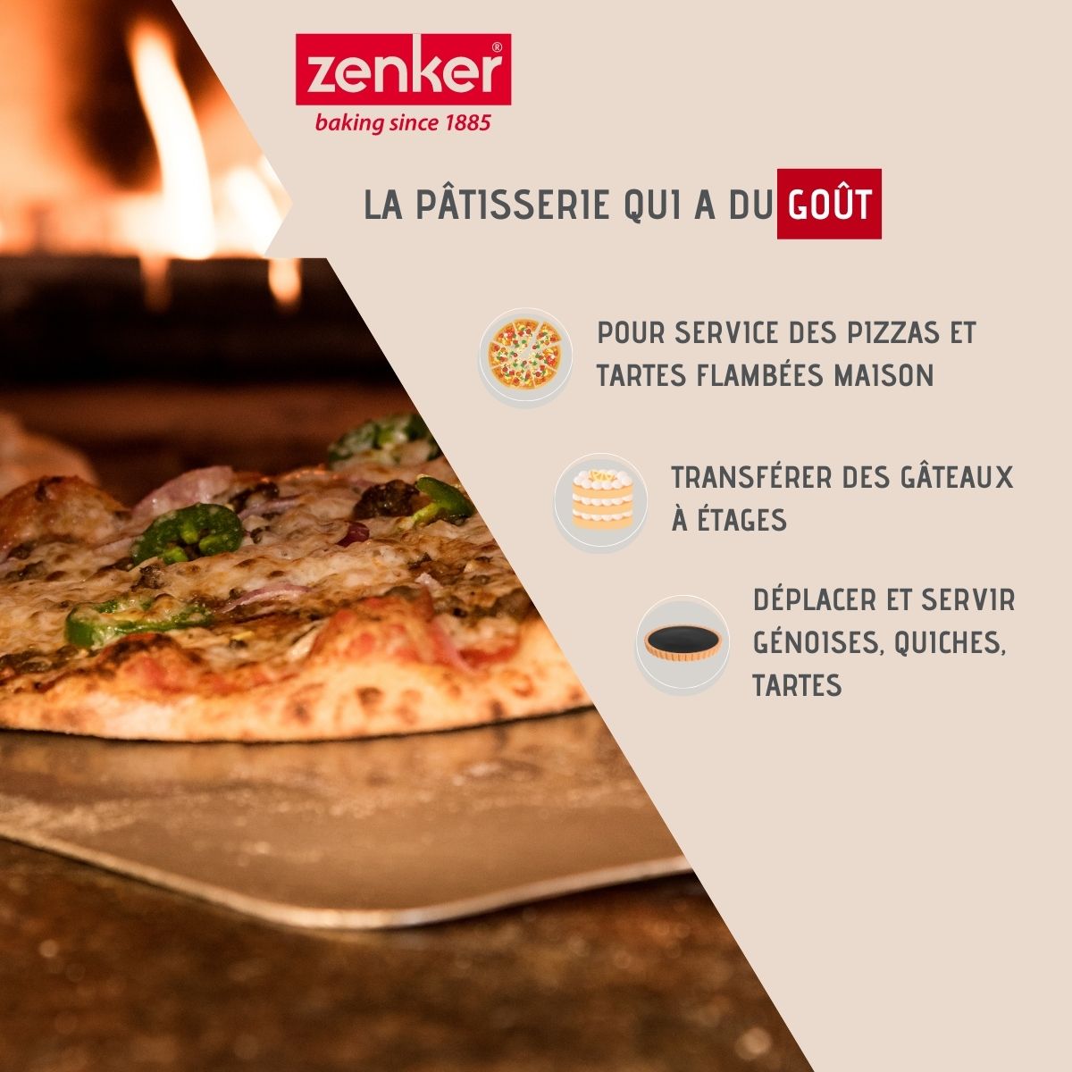 Pelle à gâteau ou pelle à pizza 28 cm Zenker Smart Pastry