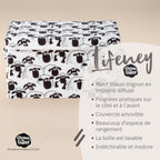 Boîte de rangement avec couvercle fond blanc Lifeney Shaun le mouton