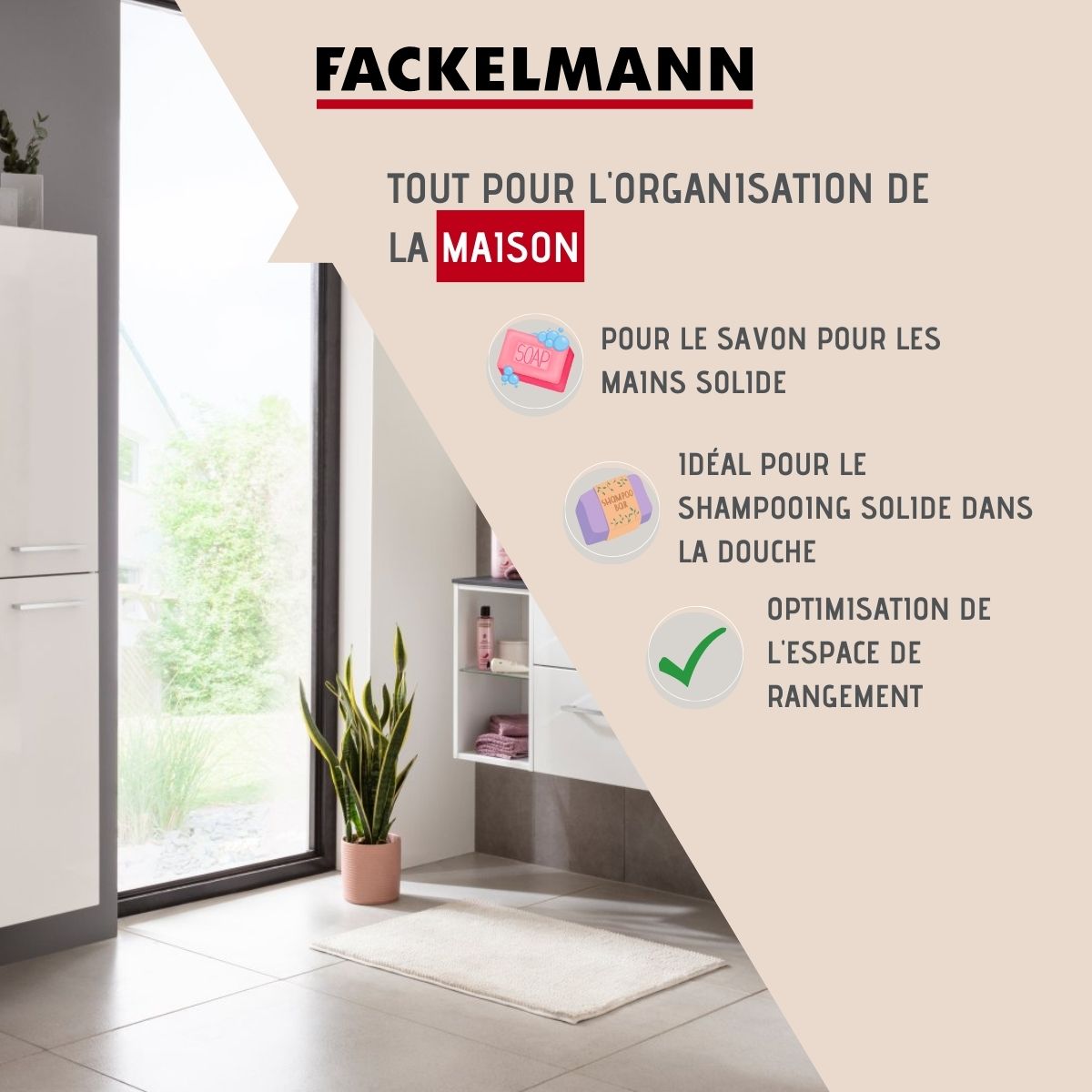 Porte-savon gris chromé Fackelmann Mare