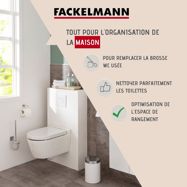 Brosse wc de rechange gris Fackelmann Vision