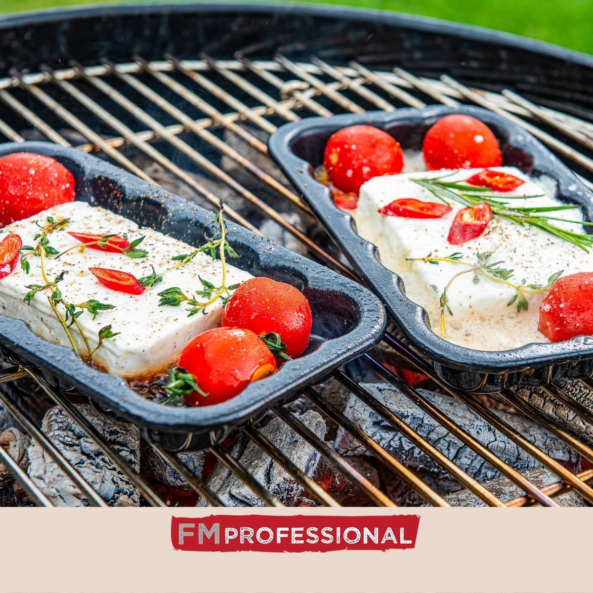 Plat à barbecue en acier émaillé 21 x 12 cm FM Professional Barbecue