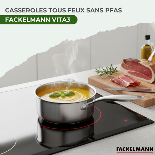 2 Casseroles 14 et 18 cm inox 18/10 Triply Fackelmann Vita3