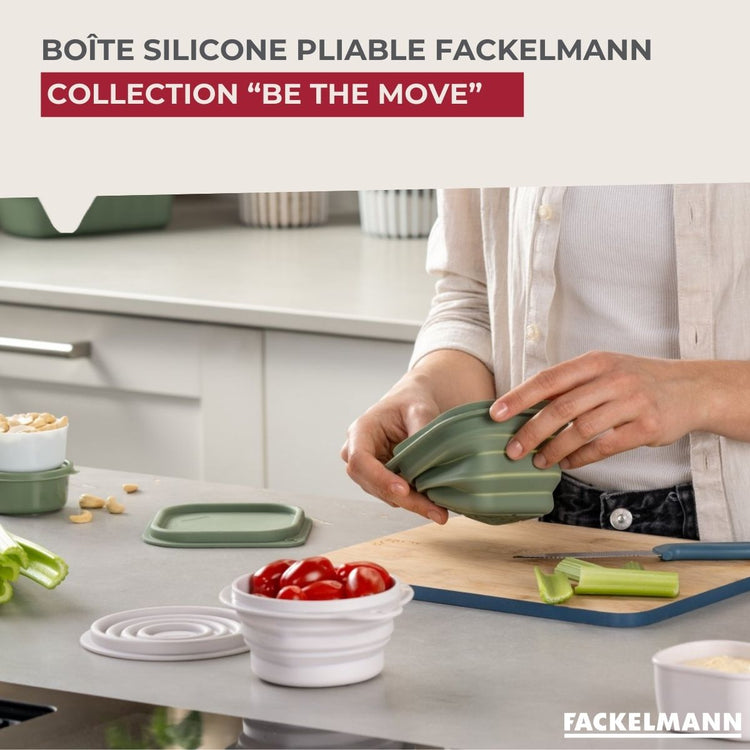 Lot de 6 lunch boxes 1,2 L avec 6 ustensiles de cuisine Fackelmann Storage