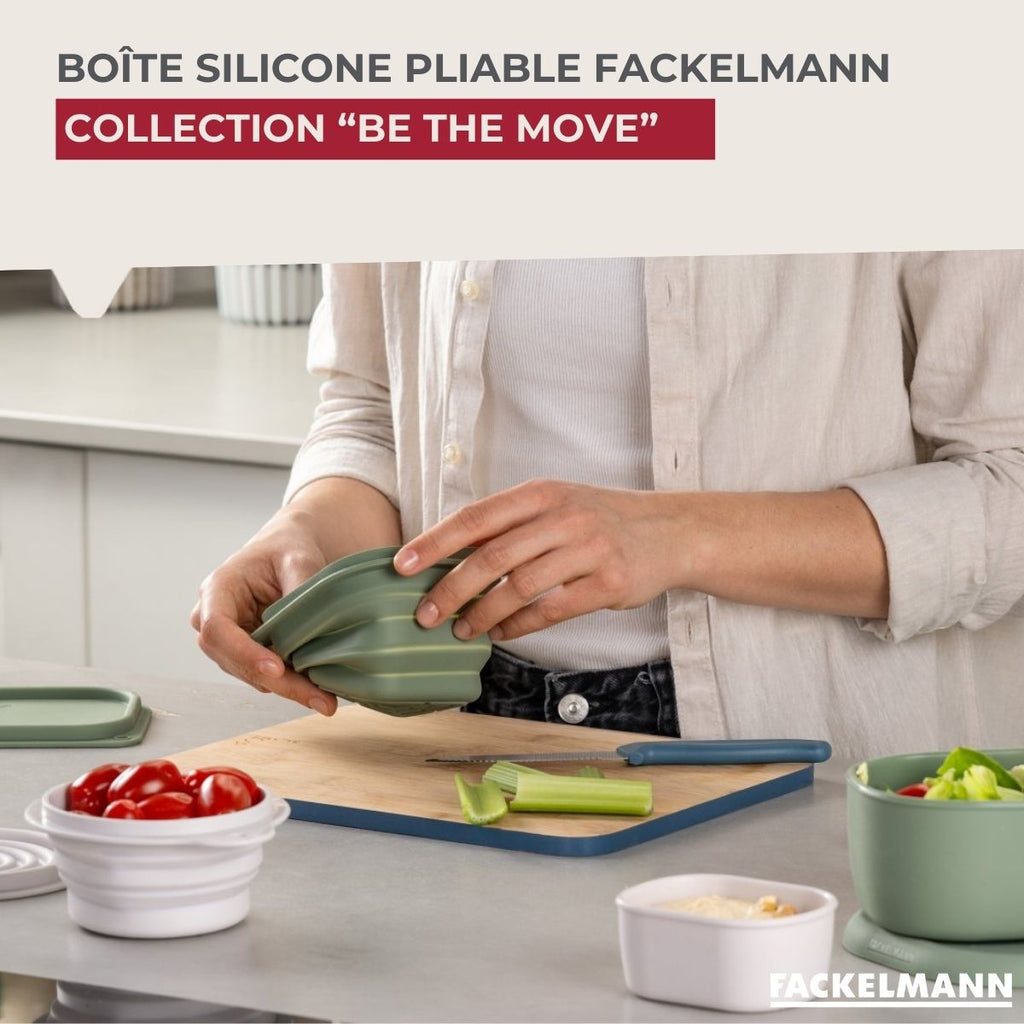 Lot de 12 boîtes à snacks pliables avec 3 boîtes à sauce Fackelmann Storage