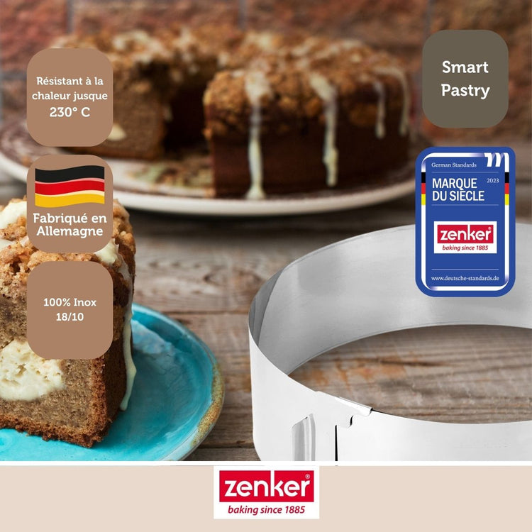 Ensemble de 2 Cercles à pâtisserie réglable Zenker Smart Pastry