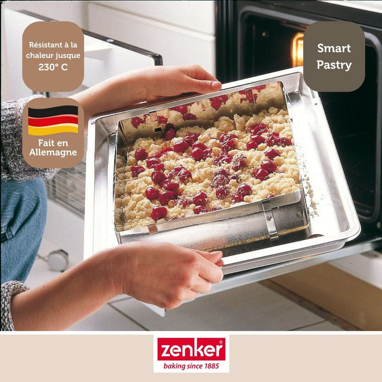 Ensemble de 2 Cadres à gâteau réglable 27 à 52 cm Zenker Smart Pastry