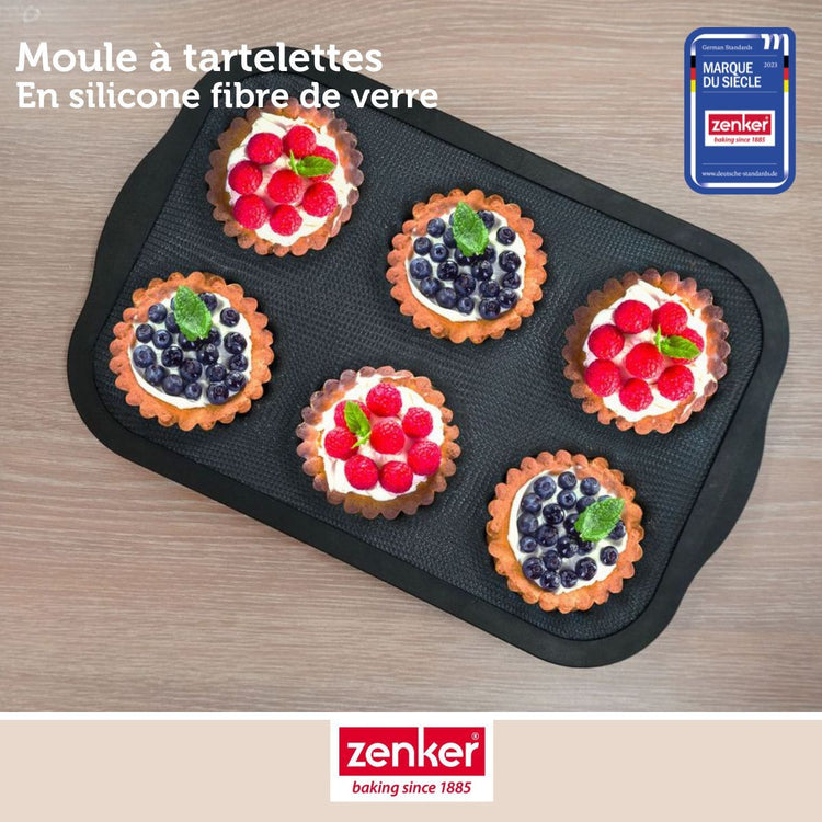 Set de 4 ustensiles de pâtisserie moule à gâteaux bol et spatule Silicone fibre de verre Silicone fibre de verre Zenker  Silicone fibre de verre
