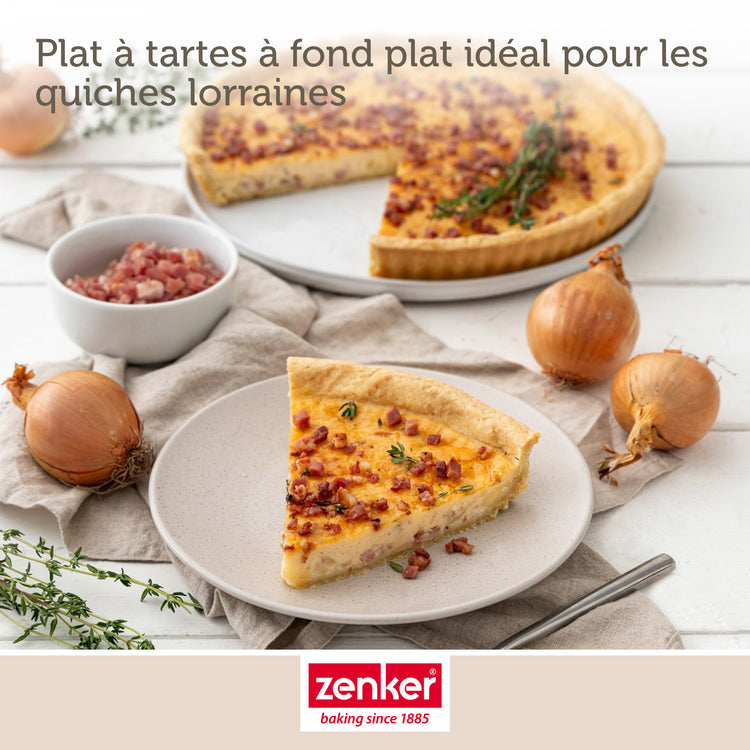Set pâtisserie avec moule à quiche Lorraine 28 cm, 2 bols à mixer et 1 spatule Zenker