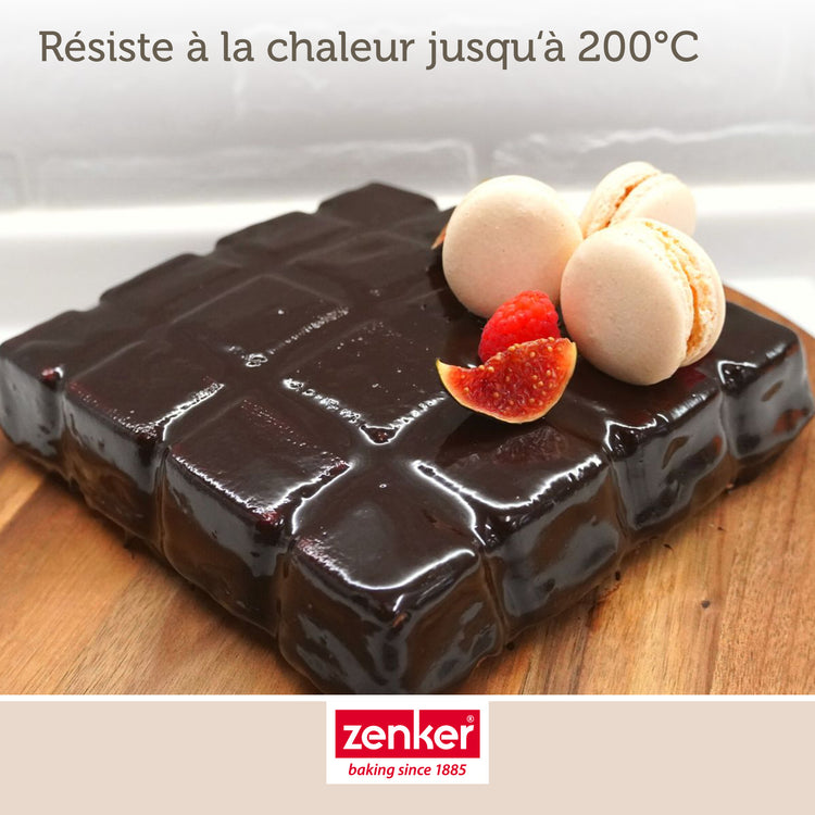 Set pâtisserie avec moule en forme de tablette de chocolat, 2 bols à mixer, verre mesureur et spatule Zenker