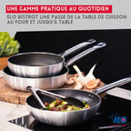 Poêle wok 28 cm avec revêtement céramique sans PFAS et son couvercle Elo
