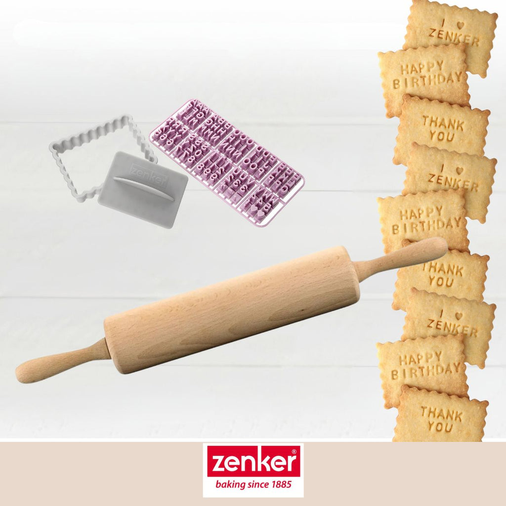 Ensemble de pâtisserie Zenker emporte-piéces et rouleau à pâtisserie