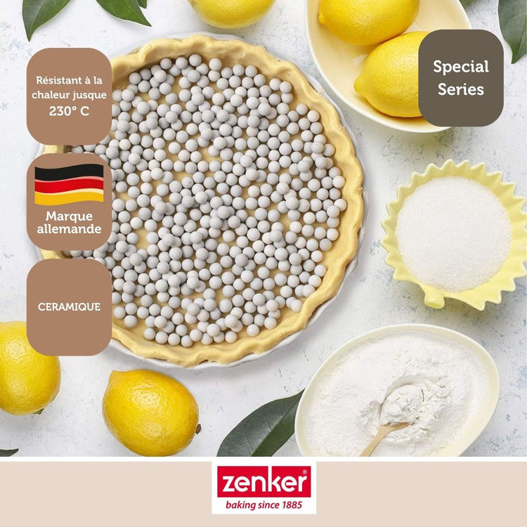 Lot de 2 seaux de billes de cuisson pour pâte sablée, pot de 600 grammes Zenker Smart Pastry