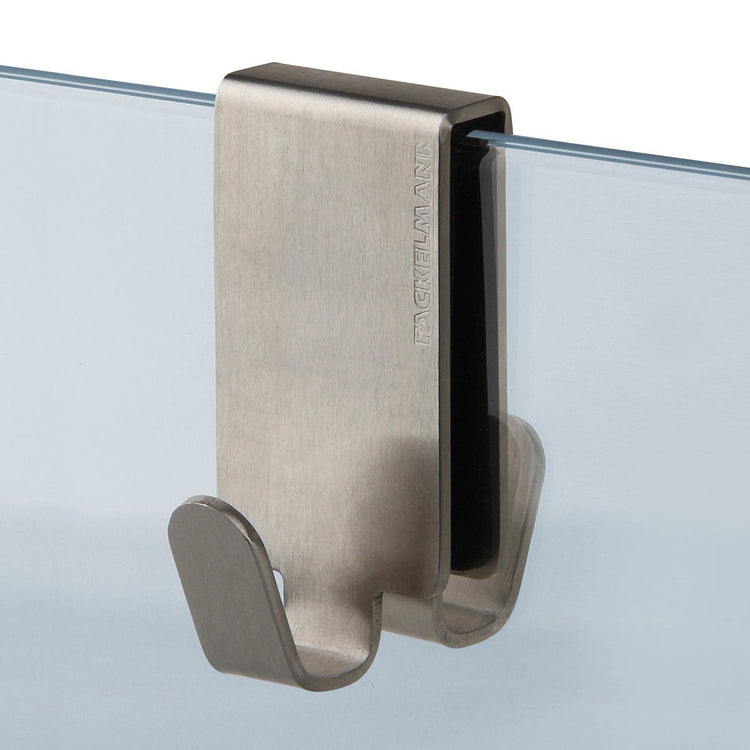 Lot de 2 doubles crochets pour paroi de douche en inox Fackelmann Tecno