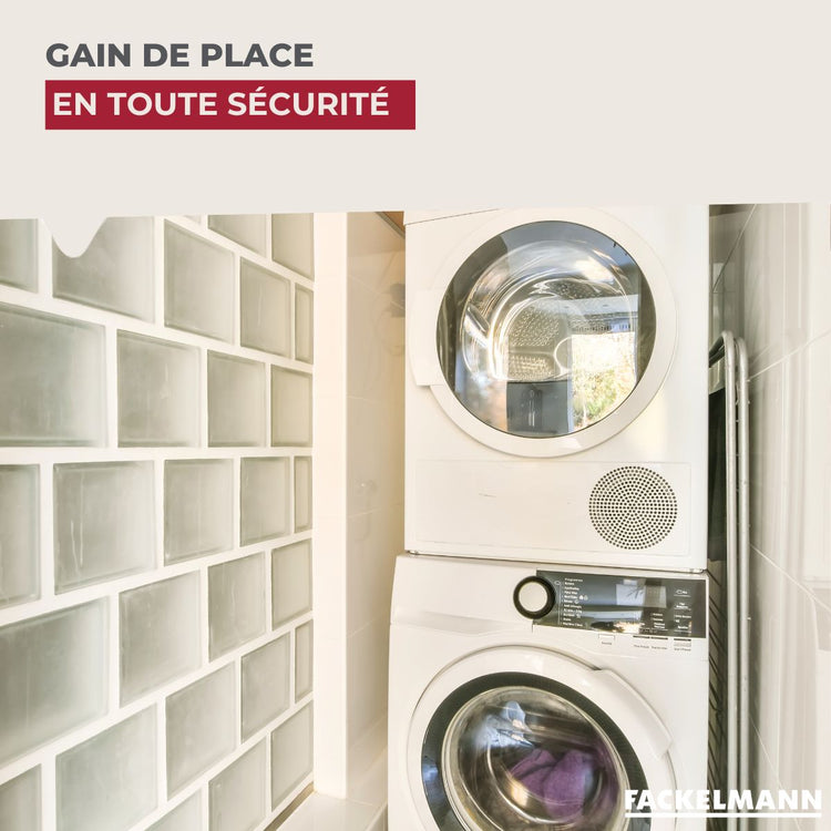 Kit de superposition lave-linge sèche-linge Fackelmann