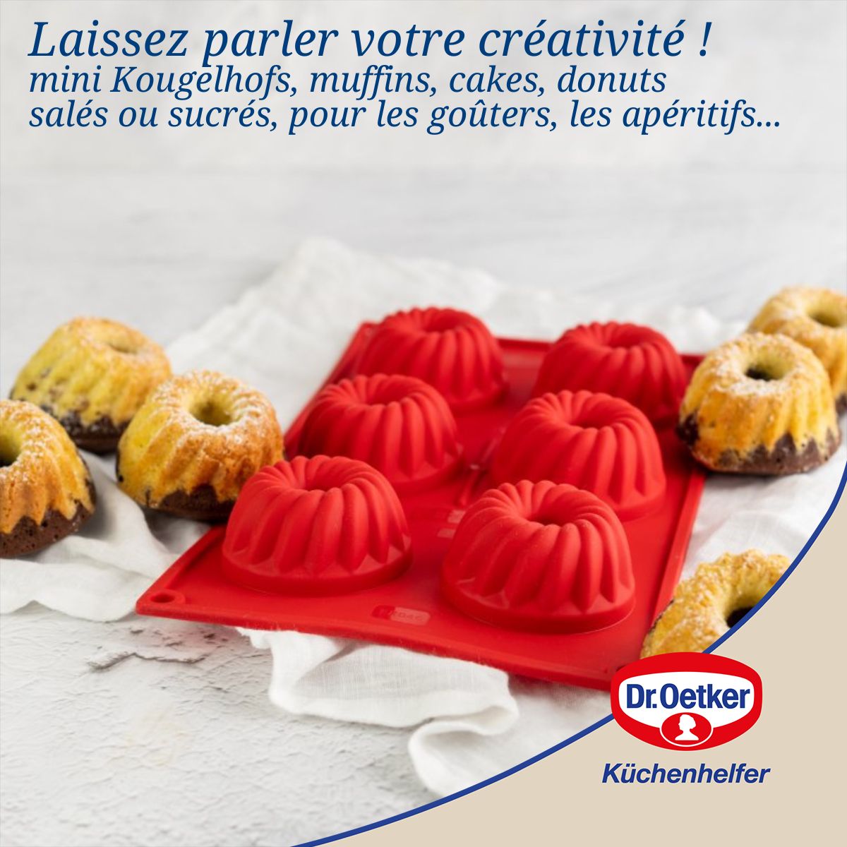 Moule silicone 6 mini Kougelhopfs Dr Oetker Silicone