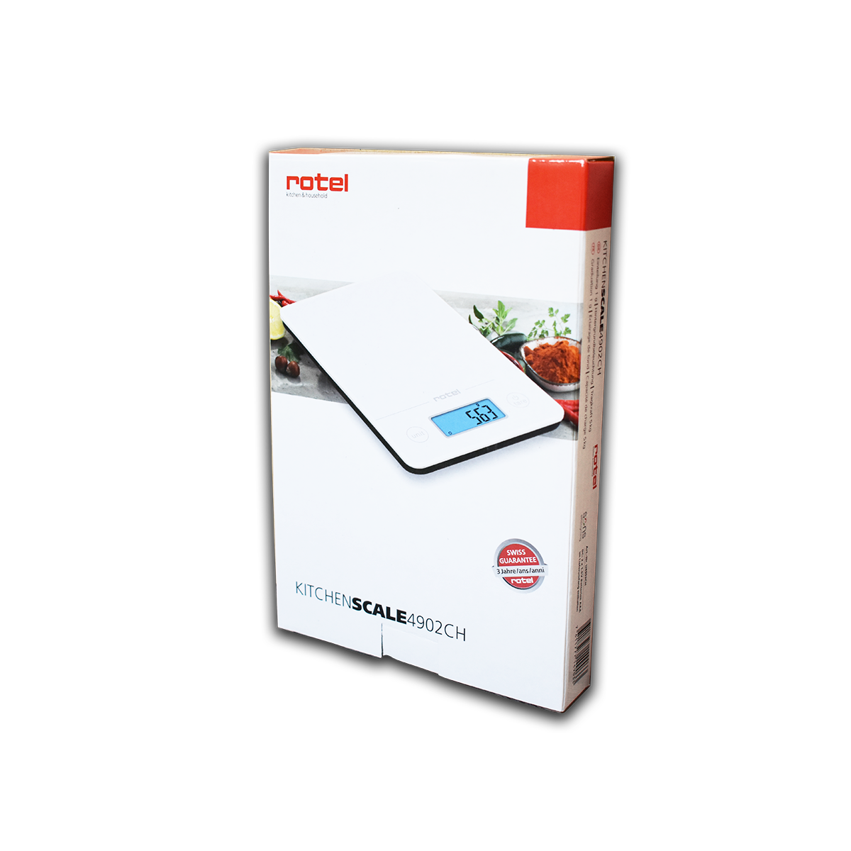 Balance de cuisine Blanche électronique écran tactile Rotel