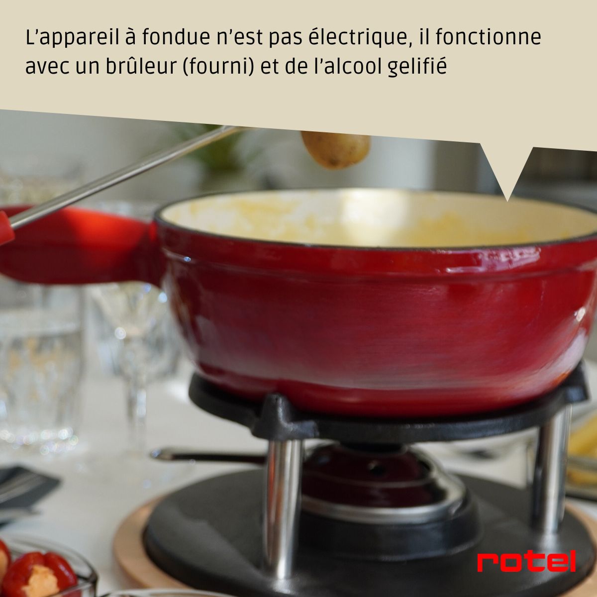 Service à fondue au fromage 6 personnes Rotel Swiss Tradition
