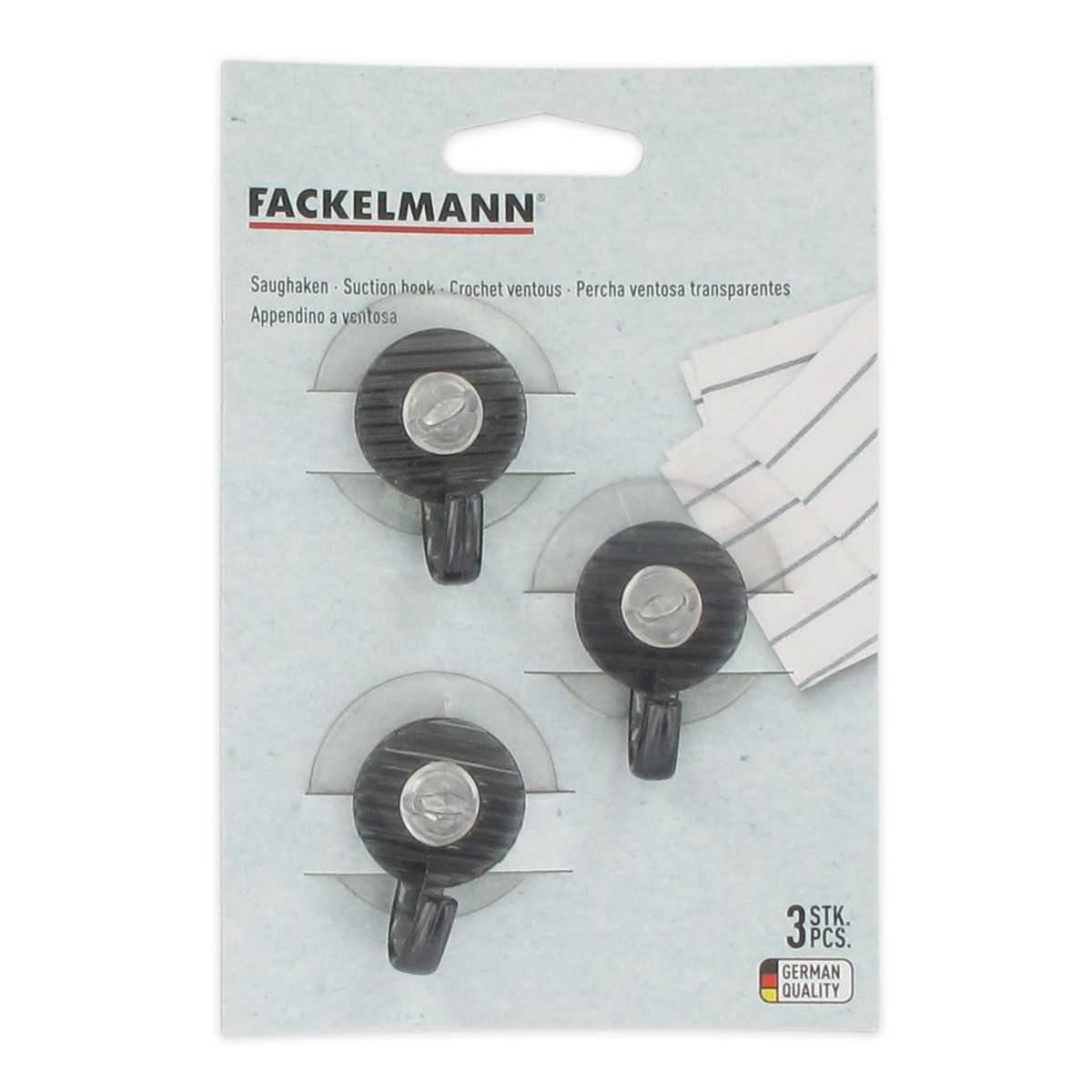 Lot de 3 crochets à ventouse Fackelmann Tecno