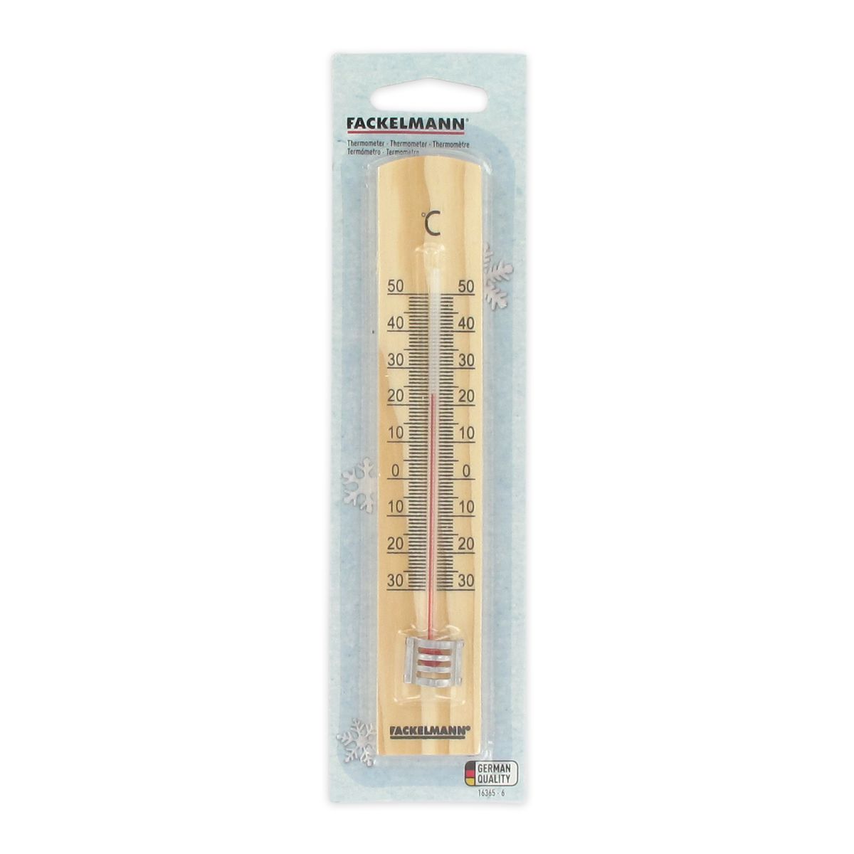 Thermomètre intérieur et extérieur en bois Fackelmann Tecno