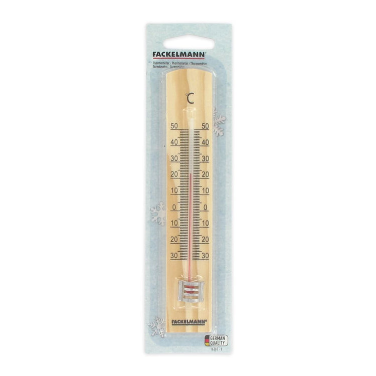 Thermomètre intérieur et extérieur en bois Fackelmann Tecno