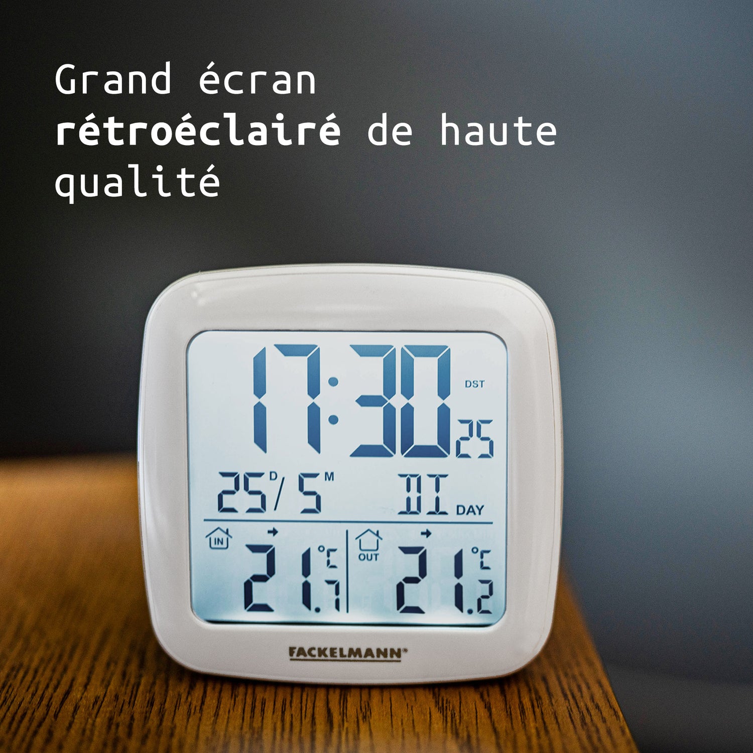 Thermomètre numérique radio-réveil Fackelmann Tecno