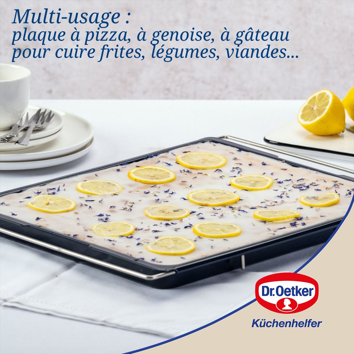 Plaque four extensible 41-53 x 33 cm Dr Oetker Back Liebe