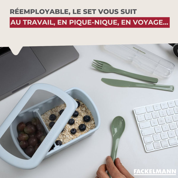 Boîte de 3 couverts réemployables Fackelmann Storage